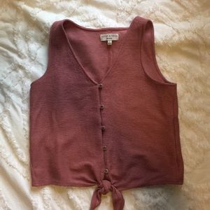Madewell Tie Front Tank Top